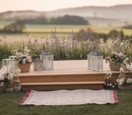 Mariage champêtre : installer une terrasse temporaire pour vos invités