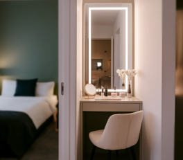 L'art d'intégrer un espace beauté élégant dans un petit logement